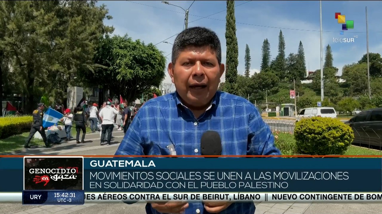 Guatemaltecos salen a las calles en rechazo del genocidio israelí en Gaza