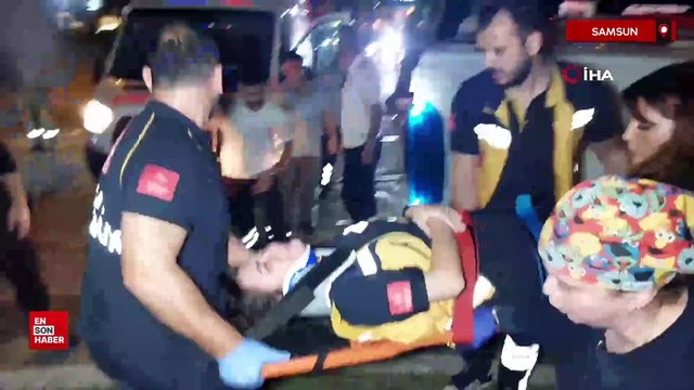 Samsun'da tramvay ile ambulans çarpıştı