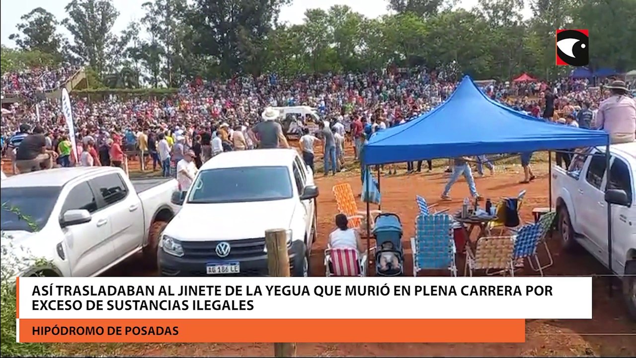 Así trasladaban al jinete de la yegua que murió en plena carrera por exceso de sustancias ilegales