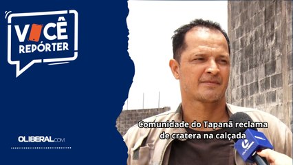 Comunidade do Tapanã reclama de cratera na calçada