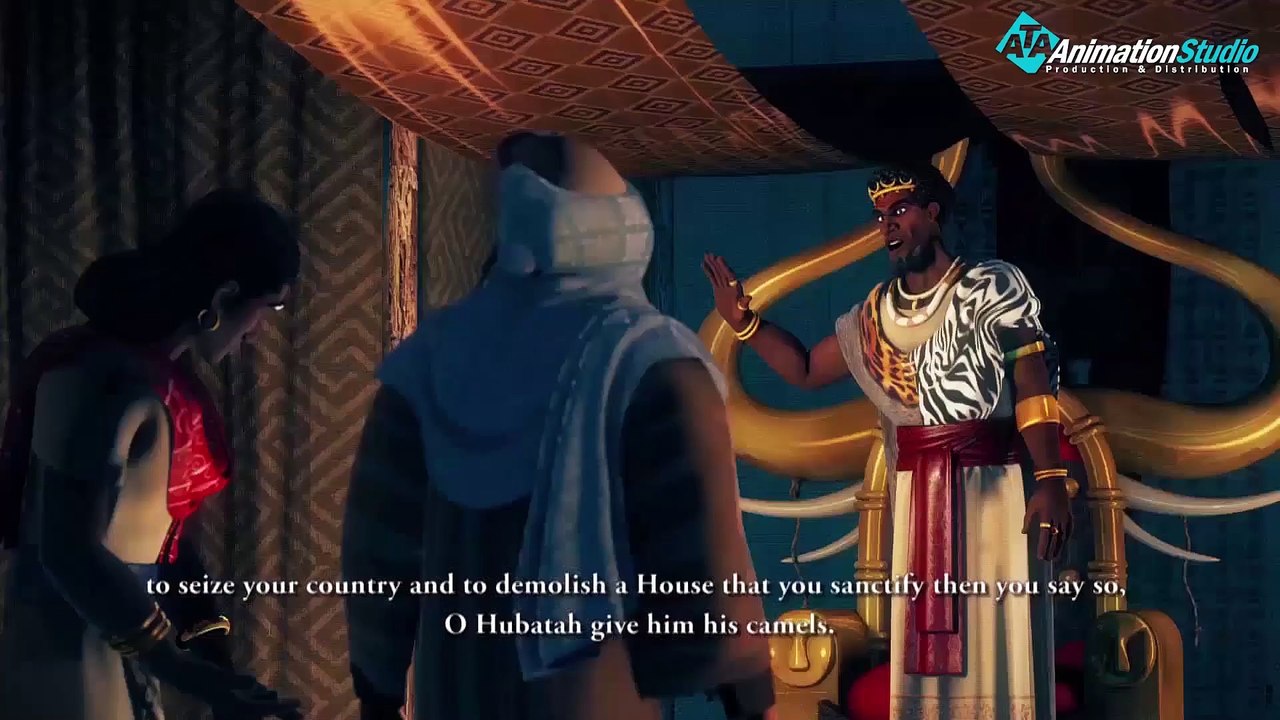 ذهاب عبد المطلب سيد قريش الي ابرهه الحبشي لاخذ الابل .. #حبيب_الله