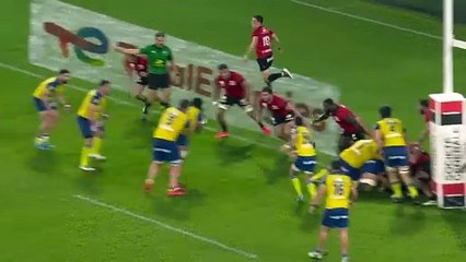 TOP 14 - Essai de Bautista Delguy (ASM)- ASM Clermont - RC Toulon