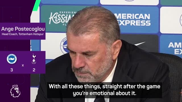 Postecoglou reflects on 'unacceptable' Spurs loss