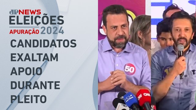 Nunes e Boulos discursam após confirmação do 2º turno das eleições em SP