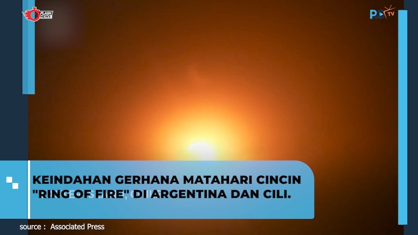 Keindahan Gerhana Matahari Cincin "Ring of  Fire" di Argentina dan Cili