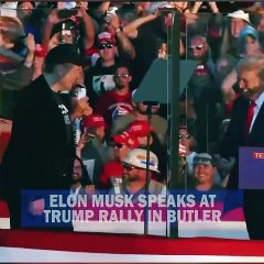 Elon Musk at Former President Trumps Rally