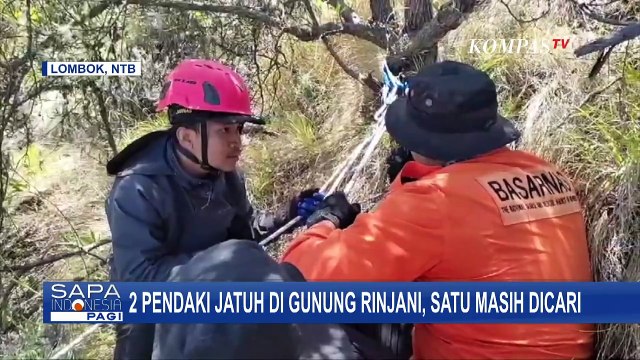 Pencarian Satu Pendaki Jatuh di Gunung Rinjani, Tim Penyelamat Turun ke Jurang