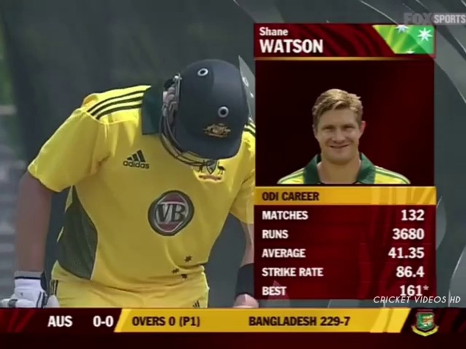 Shane Watson 185_ vs Bangladesh 2nd ODI 2011 at Dhaka _ 15 Fours _ 15 Sixes _HD _