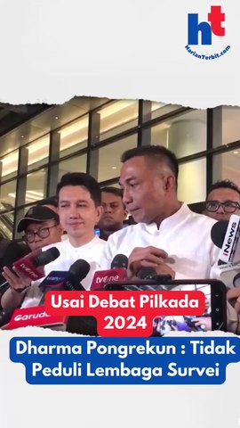 Usai Debat Pilkada Jakarta 2024 | Dharma Pongrekun: Tidak Peduli Lembaga Survei Penting!