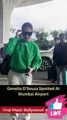 Genelia D'Souza Spotted At Mumbai Airport