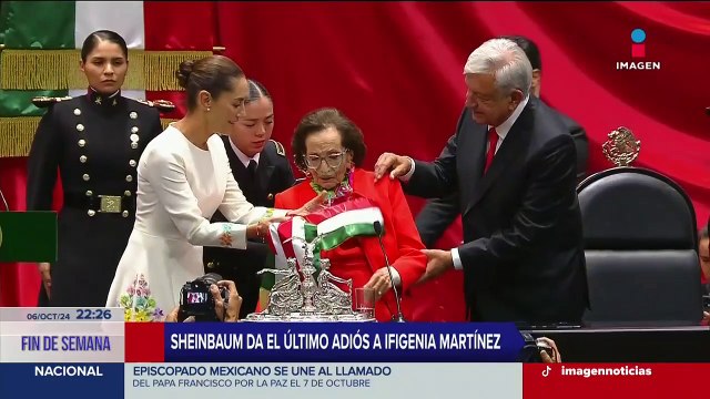 Claudia Sheinbaum asiste al funeral de Ifigenia Martínez