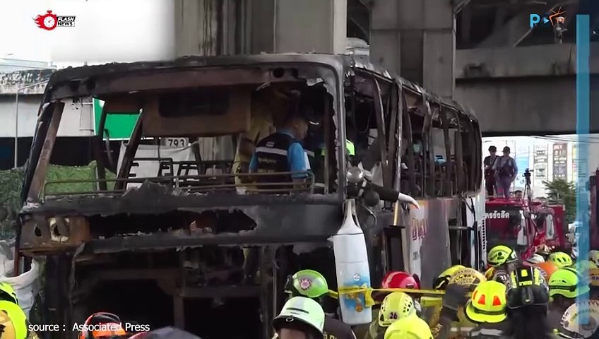 Tragis ! Viral Kebakaran Bus SD di Bangkok Thailand