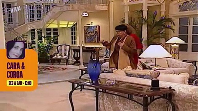 Novela Cara e Coroa (1995) - Guilhermina flagra Mauro e Natália se beijando