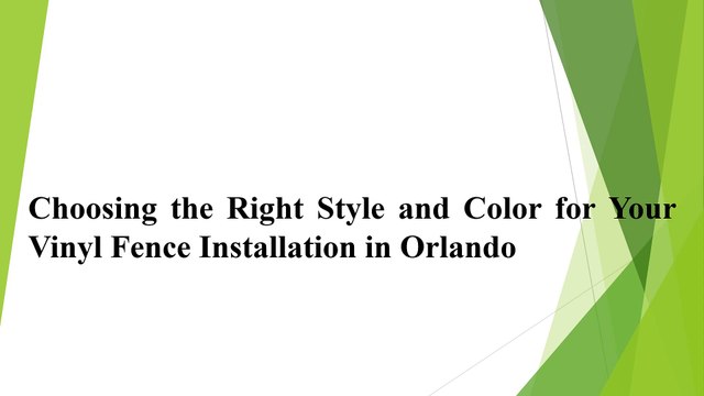 Choosing the Right Style and Color for Your Vinyl Fence Installation in Orlando