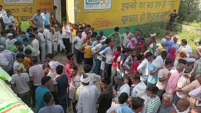 VIDEO: बहरोड़ में डीएपी खाद की किल्लत, किसानों की भारी भीड़ उमड़ी