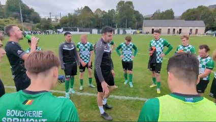 Le discours de Guillaume Gautier après le succès de Bossière-Gembloux sur Gedinne.