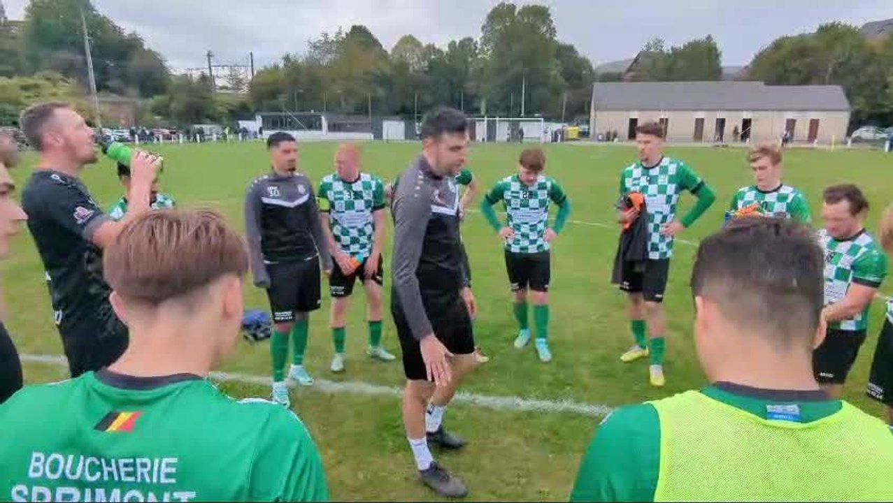 Le discours de Guillaume Gautier après le succès de Bossière-Gembloux sur Gedinne.