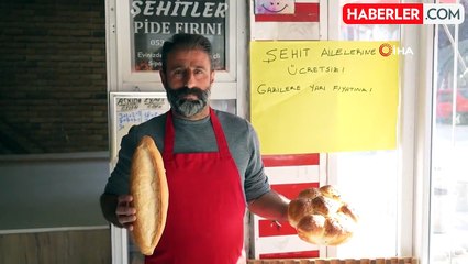 Bu fırında şehit ailelerine ekmek ücretsiz, gazilere ise yarı fiyatına