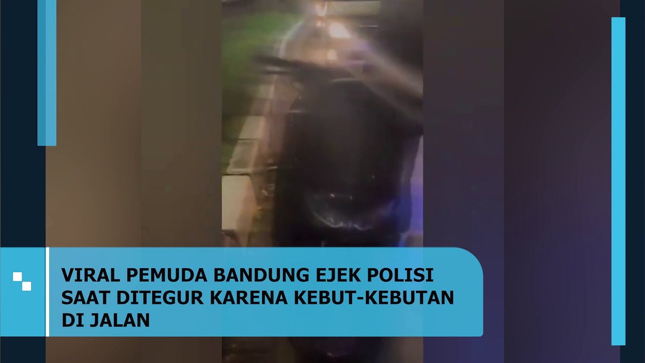 VIRAL PEMUDA BANDUNG EJEK POLISI SAAT DITEGUR KARENA KEBUT-KEBUTAN DI JALAN