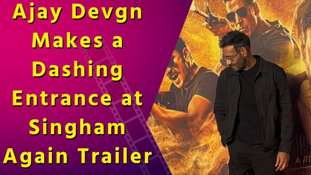 Ajay Devgn Makes a Dashing Entrance at Singham Again Trailer Launch