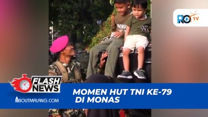 MOMEN HUT TNI KE-79 DI MONAS YANG MENUNJUKAN KEDEKATAN ANTARA MASYARAT DENGAN TNI