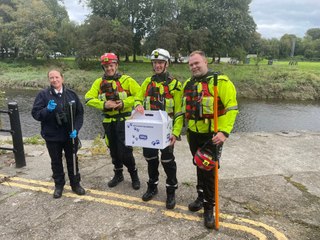 Mallard ducks entangled with fishing line on the Cleddau River rescued 