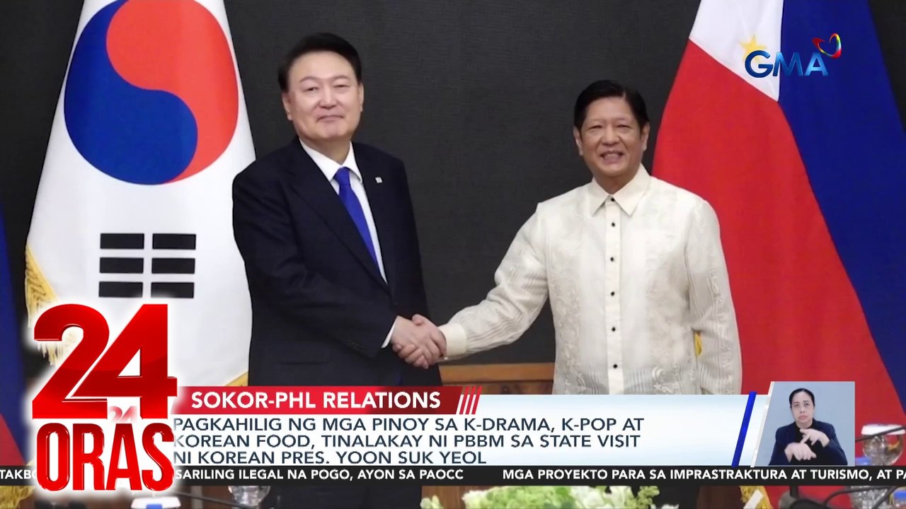 Pagkahilig ng mga Pinoy sa K-drama, K-pop at Korean food, tinalakay ni PBBM sa state visit ni Korean President Yoon Suk Yeol | 24 Oras
