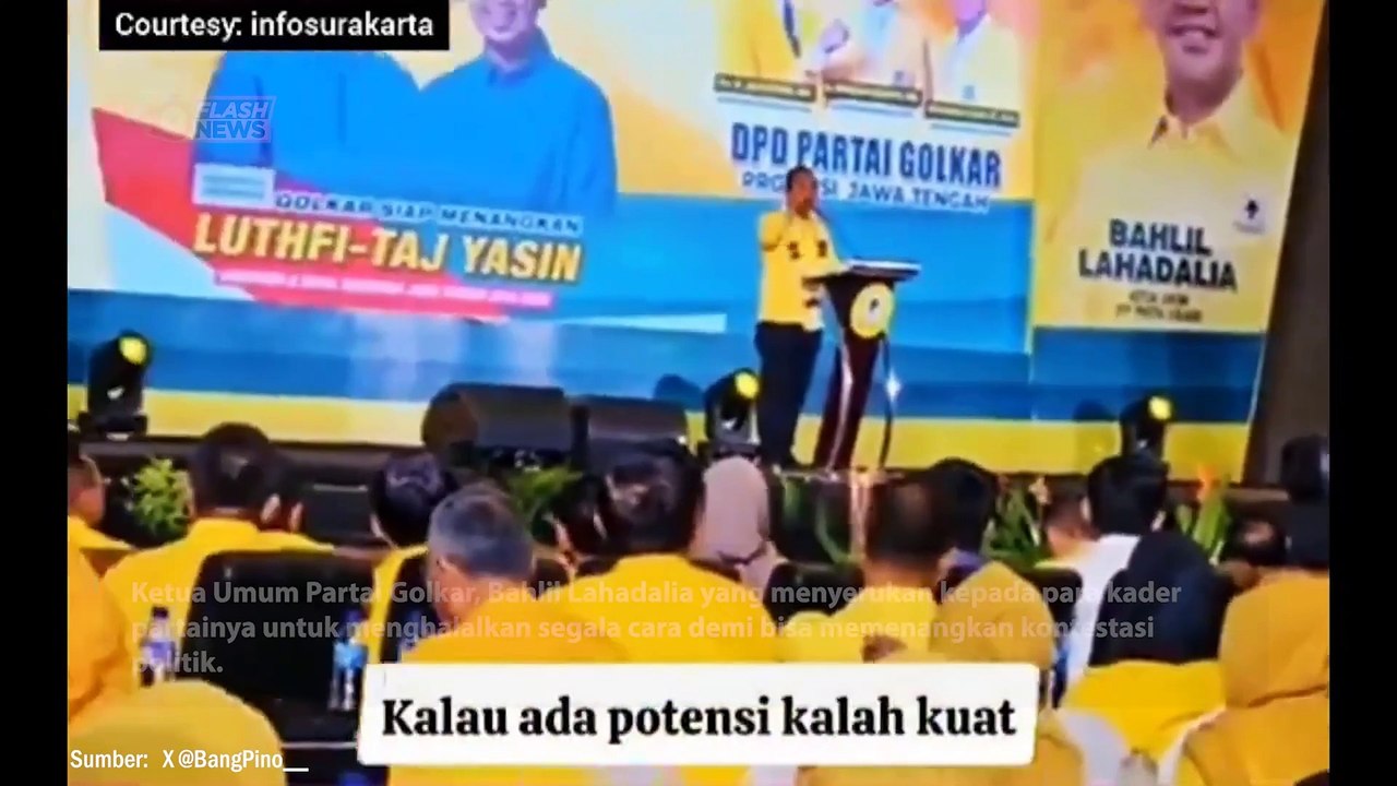 Bahlil Serukan Para Kader Golkar Untuk Halalkan Segala Cara Menangkan Luthfi-Yasin di Jateng