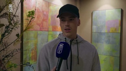 Fede Viñas en su llegada a Real Oviedo
