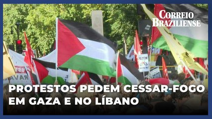 Protestos em vários países pedem cessar-fogo no Oriente Médio