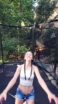 girls on trampolines