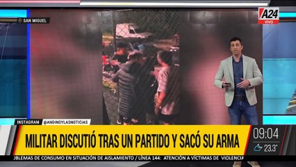  SAN MIGUEL: MILITAR DISCUTIÓ TRAS UN PARTIDO DE FÚTBOL Y SACÓ SU ARMA