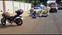 Motociclista fica ferido após se envolver em acidente de trânsito