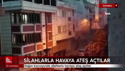 İstanbul'da düğün konvoyunda silahlarla havaya ateş açtılar