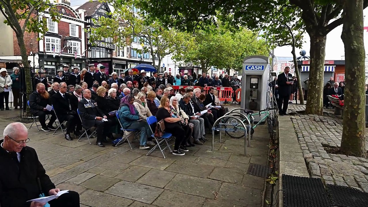 Royal Navy memorial for HMS Royal Oak dedicated in Portsmouth