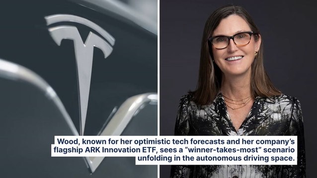 Cathie Wood Predicts Trillion Dollar Revenue Opportunity For Tesla In Autonomous Vehicles: 'Winner-Takes-Most' In AI And Driving Tech