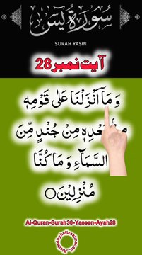Al-Quran - Surah 36 - Yaseen - Ayah 28 | daily tilawat quran | hafiz salman ali