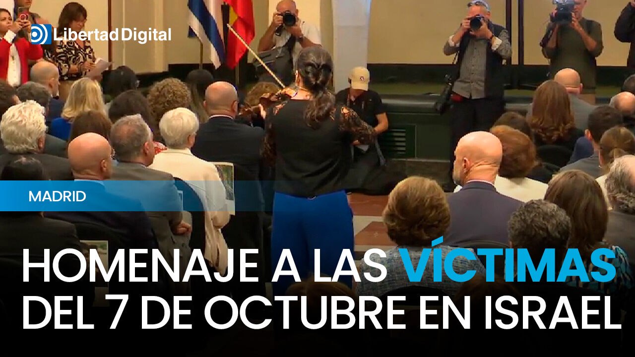 Homenaje en Madrid a las víctimas de los atentados del 7 de octubre en Israel