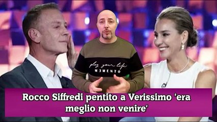 Rocco Siffredi pentito a Verissimo 'era meglio non venire'