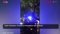 Mobil Ambulance Tertahan Balap Liar di Taman Mini