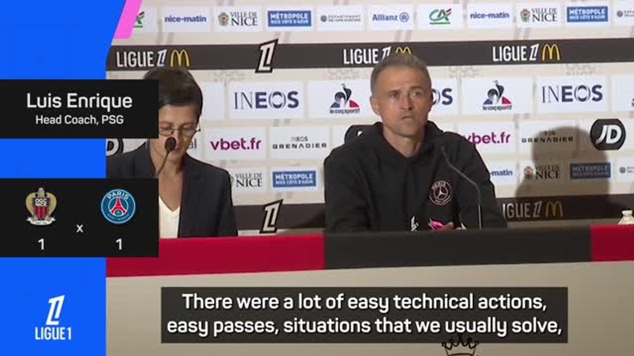 Enrique rues PSG's 'stupid mistakes' in Nice draw