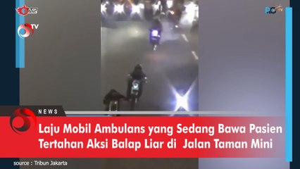 Mobil Ambulans yang Sedang Bawa Pasien Tertahan Aksi Balap Liar di  Jalan Taman Mini