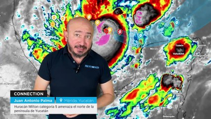 Huracán Milton categoría 5 amenaza el norte de la península de Yucatán