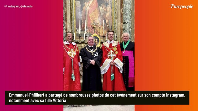 Vittoria de Savoie majestueuse en digne héritière, la fille de Clotilde Courau avec son père Emmanuel-Philibert pour une grande première