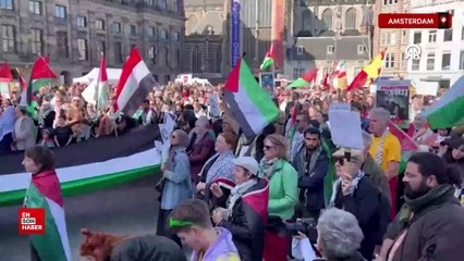 Gazze'de 1 yıldır süren soykırım Hollanda'da protesto edildi