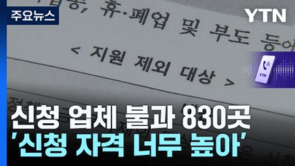 정부 "티메프 피해업체 만 곳 지원"...신청은 고작 830곳, 왜? / YTN
