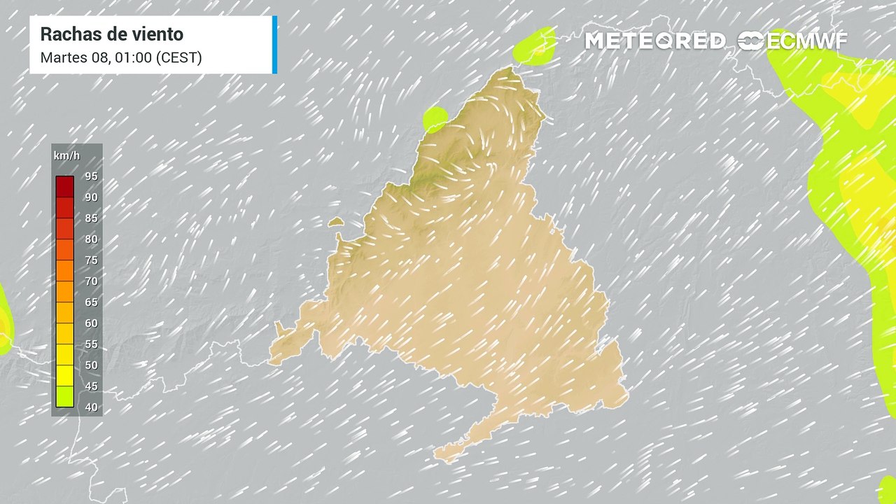 Ex-Kirk dejará rachas de viento intensas mañana en la Comunidad de Madrid