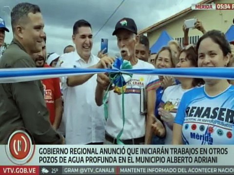 Mérida | Gobierno regional entrega recuperado estación de bombeo de agua en el municipio Alberto Adriani