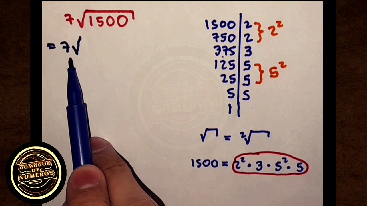  ¡SIMPLIFICA la expresión de 7 por la raíz cuadrada de 1500 de ésta manera! ¡Paso a paso!