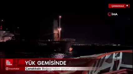 Çanakkale Boğazı'ndan geçen kuru yük gemisinde makine arızası yaşandı